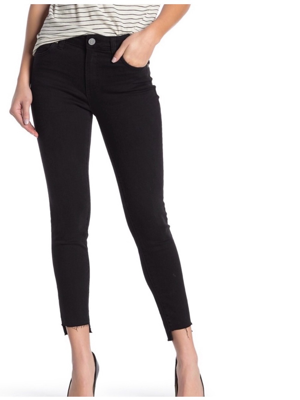 KUT from the Kloth • High Rise Skinny Jeans with a raw hem size 4